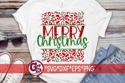 Merry Christmas Tree Split Frame SVG DXF EPS PNG SVG Greedy Stitches 