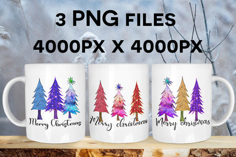 Merry Christmas Tree Sublimation Bundle Sublimation Natasha Prando 