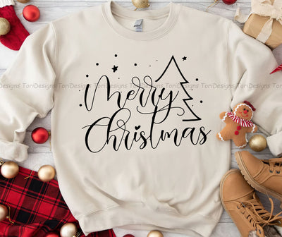 Merry Christmas Tree Sublimation Design Download Sublimation ToriDesigns 