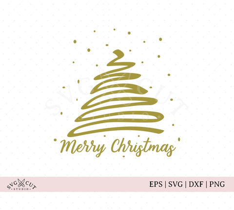 Merry Christmas Tree SVG Cut Files SVG SVG Cut Studio 
