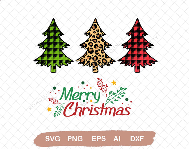 Merry Christmas Tree Svg file, Svg Files For Cricut, 24oz Venti Cold Cup Design, EPS file, PNG file, JPG file Download SVG DiamondDesign 