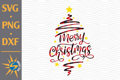 Merry Christmas Tree SVG, PNG, DXF Digital Files Include SVG SVGStoreShop 