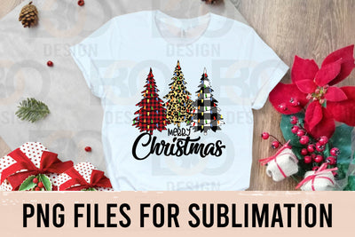 Merry Christmas Trees PNG, Sublimation Design, Digital Download, Sublimation, DTG Printing, Christmas Tree Cheetah, Xmas Png, Christmas Tree SVG BOO-design 