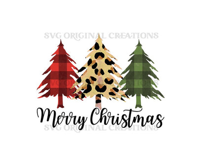 Merry Christmas Trees Sublimation Design PNG Print Sublimation SVGoriginalcreations 