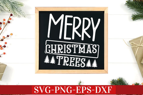 Merry christmas trees SVG SVG DESIGNISTIC 
