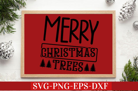 Merry christmas trees SVG SVG DESIGNISTIC 
