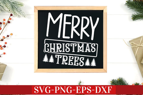 Merry christmas trees SVG SVG DESIGNISTIC 
