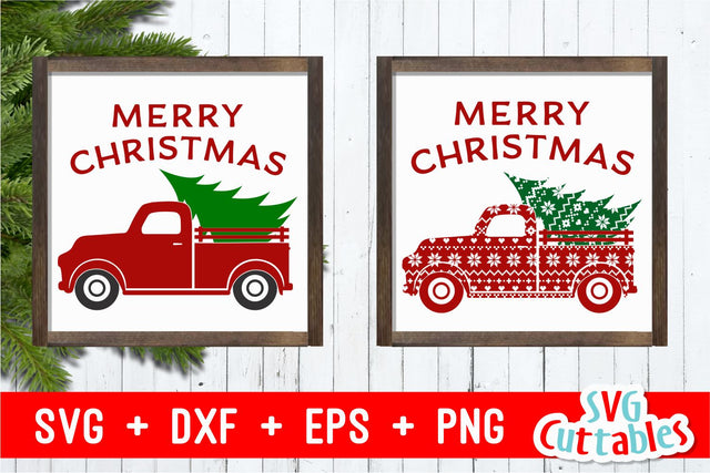 Merry Christmas Truck | Cut File SVG Svg Cuttables 