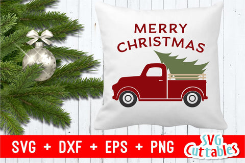 Merry Christmas Truck | Cut File SVG Svg Cuttables 