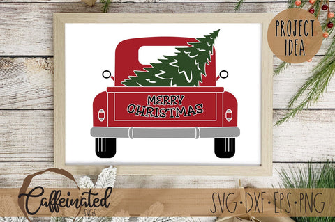 Merry Christmas Truck svg SVG Caffeinated SVGs 