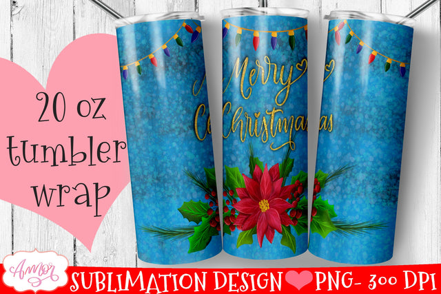 Merry Christmas tumbler PNG for sublimation Sublimation Amorclipart 