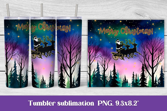 Merry Christmas tumbler | Santa Claus tumbler wrap SVG Svetana Studio 