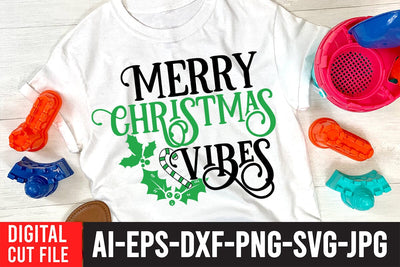 Merry Christmas Vibes SVG Cut File SVG BlackCatsMedia 