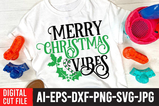 Merry Christmas Vibes SVG Cut File SVG BlackCatsMedia 