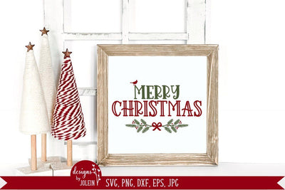Merry Christmas with Cardinal SVG Designs by Jolein 
