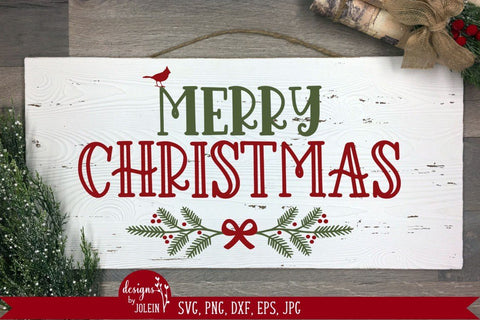 Merry Christmas with Cardinal SVG Designs by Jolein 