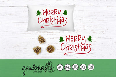 Merry Christmas with Christmas Trees SVG Gardenias Art Shop 