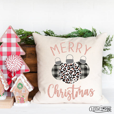 Merry Christmas with Ornaments. Two Designs Included. SVG Cloth and Pine Designs 
