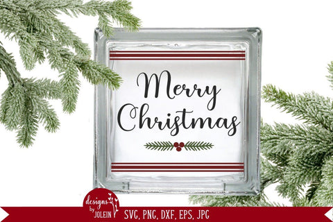 Merry Christmas with Pine Bough SVG Designs by Jolein 