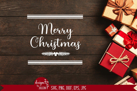 Merry Christmas with Pine Bough SVG Designs by Jolein 