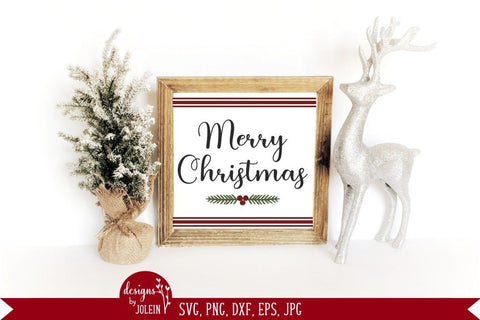 Merry Christmas with Pine Bough SVG Designs by Jolein 