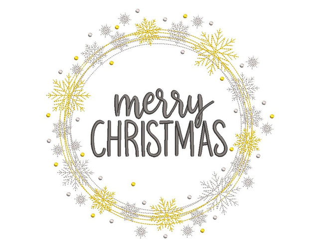 Merry Christmas Wreath Embroidery Design Embroidery/Applique DESIGNS Nino Nadaraia 