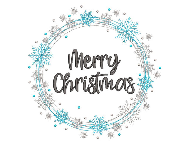 Merry Christmas Wreath Embroidery Design Embroidery/Applique DESIGNS Nino Nadaraia 