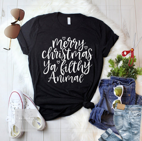 merry Christmas ya filthy animal svg, Christmas svg, Christmas animal svg, Christmas cricut SVG Isabella Machell 