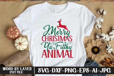 Merry Christmas Ya Filthy Animal SVG DESIGN SVG MStudio 