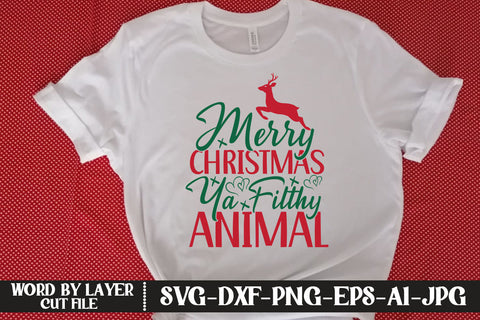 Merry Christmas Ya Filthy Animal SVG DESIGN SVG MStudio 