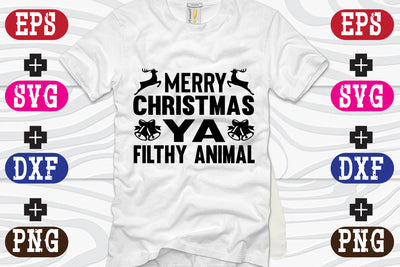 Merry Christmas ya filthy animal SVG Nurstore 