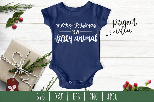 Merry Christmas Ya Filthy Animal SVG SavoringSurprises 