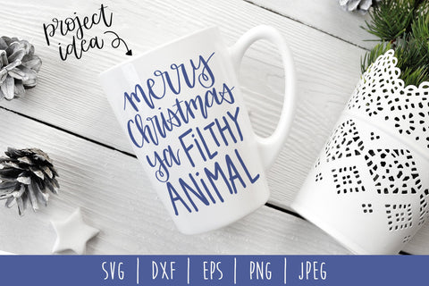 Merry Christmas Ya Filthy Animal SVG SavoringSurprises 