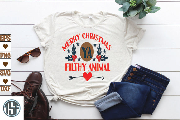 Merry Christmas ya filthy animal SVG thesvgfactory 