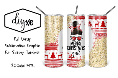 Merry Christmas Y'all | Christmas Sublimation Tumbler Sublimation DIYxe Designs 