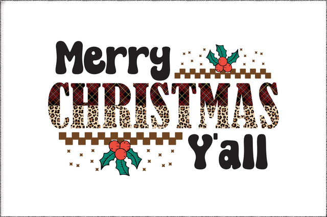 Merry Christmas Y'all Leopard Sublimation Sublimation Jagonath Roy 