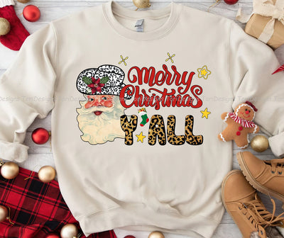 Merry Christmas Y'all PNG Sublimation Design Sublimation ToriDesigns 