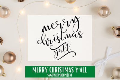 Merry Christmas Y'all Script SVG SVG MockupSvgVenue 