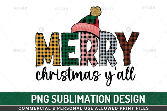 Merry christmas y'all Sublimation Design Sublimation Regulrcrative 