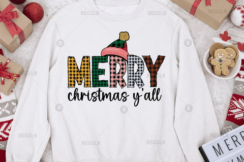 Merry christmas y'all Sublimation Design Sublimation Regulrcrative 