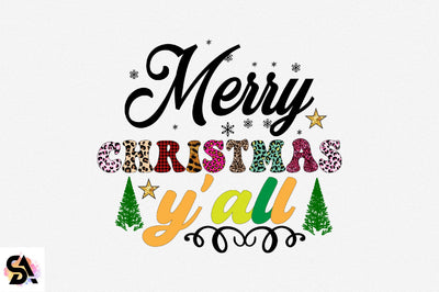Merry christmas y'all Sublimation SVGArt 