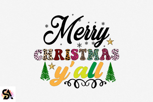Merry christmas y'all Sublimation SVGArt 