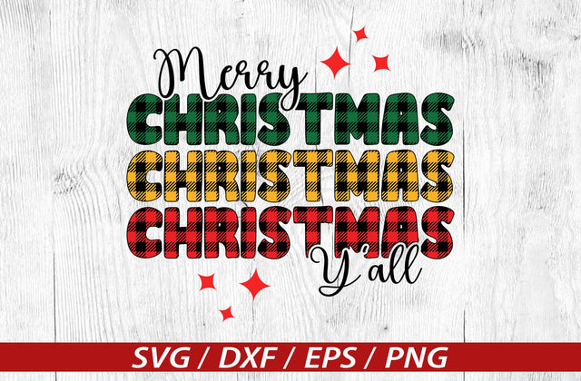 Merry christmas y'all svg, christmas t-shirt designs, christmas svg, winter svg, christmas vector file, Buffalo Plaid svg SVG MD mominul islam 
