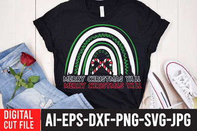 Merry Christmas Y'all SVG Cut File SVG BlackCatsMedia 