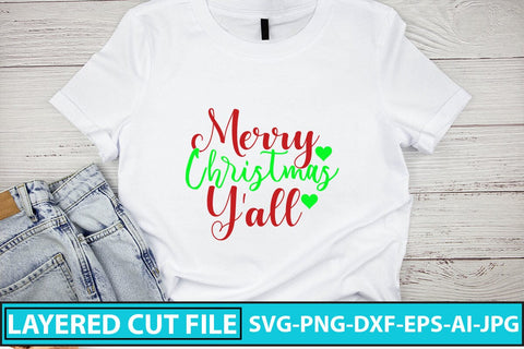 Merry Christmas Y'all SVG Cut File SVG Syaman 