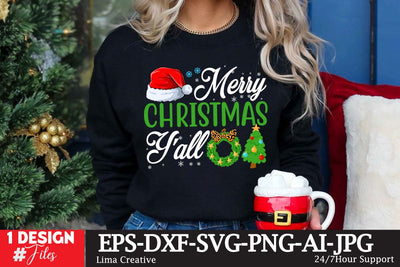 Merry Christmas Y’all SVG Cute File SVG Insomnia Std 