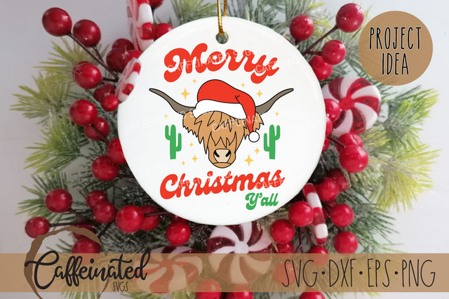 Merry Christmas Y'all SVG SVG Caffeinated SVGs 