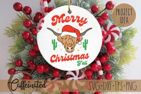 Merry Christmas Y'all SVG SVG Caffeinated SVGs 