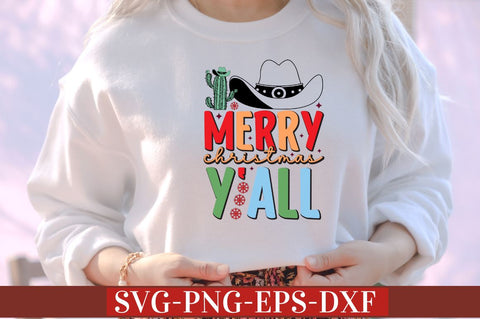 Merry christmas y'all SVG SVG DESIGNISTIC 