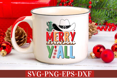 Merry christmas y'all SVG SVG DESIGNISTIC 